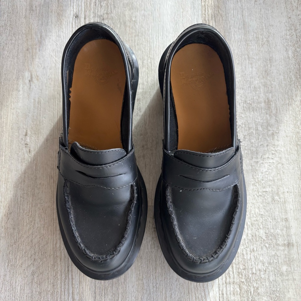 Dr. Martens Kizzy Penny Loafer | Block Heel | Black Leather | Size 5